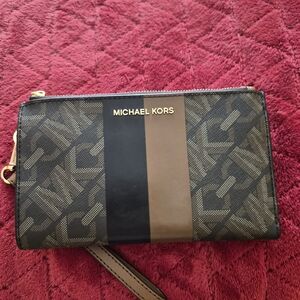 Michael Kors Black and Tan Men's Wallet